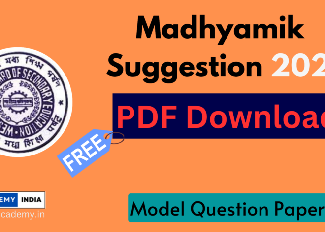 Madhyamik 2024 Question Format & Marks Distribution – Download Model Question Paper