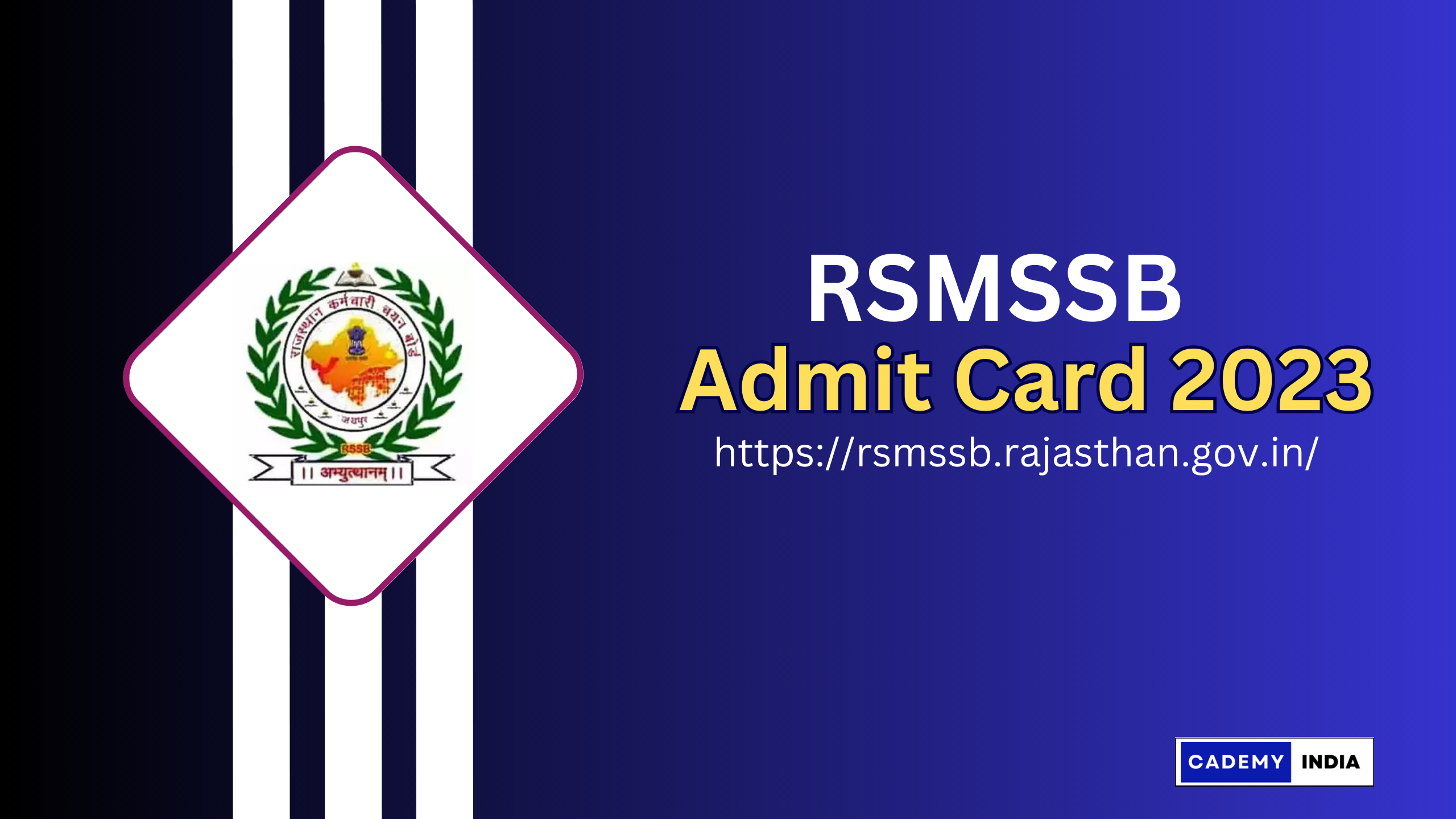 Exam Date & Call Letter for RSMSSB Sanganak Admit Card 2023 Download (Link Out)